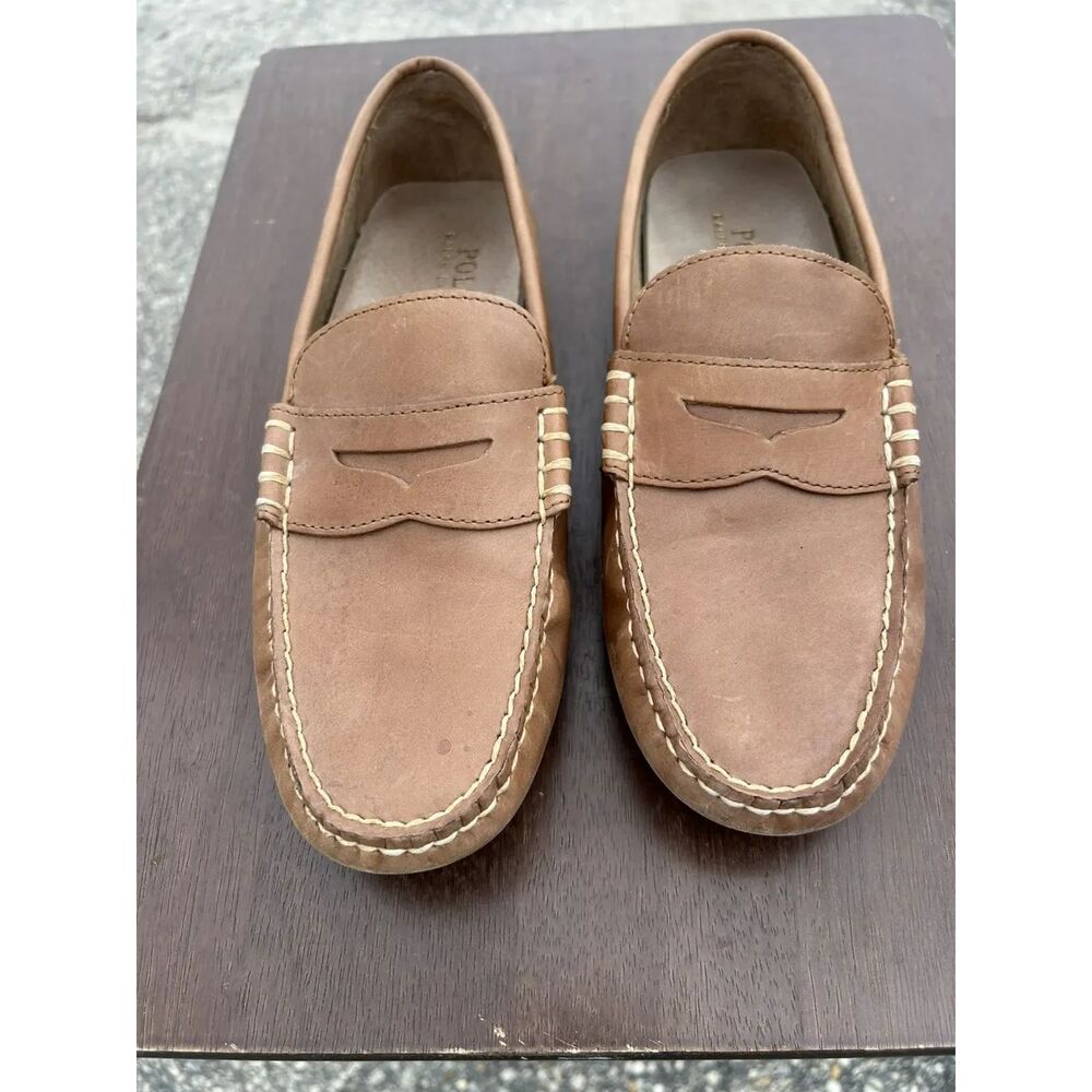 Wes Polo Tan Smooth Pull Up Slip On Leather 9.5 D